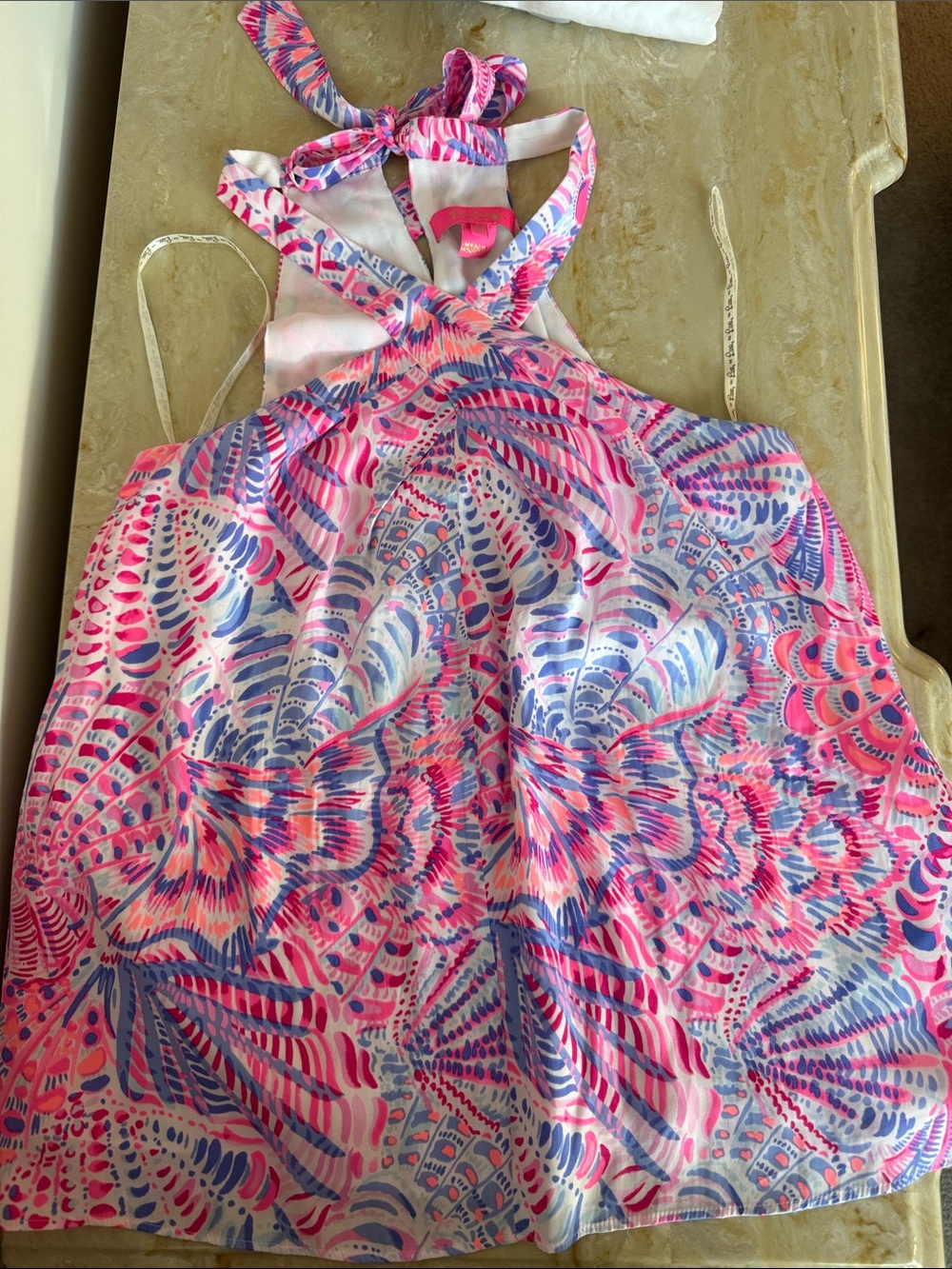 Pink & Blue Tropical Halter Too